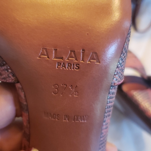 New Alaia lizard ankle strap sandals - Picture 5 of 7